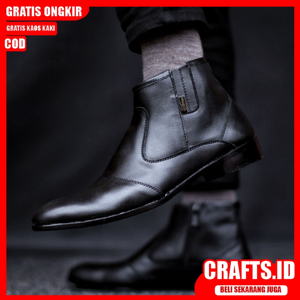 CRAFTS X FOX Sepatu Formal Sepatu Pria Casual Pantofel Kulit Asli Kasual Kerja Pria Cowok Keren Pria