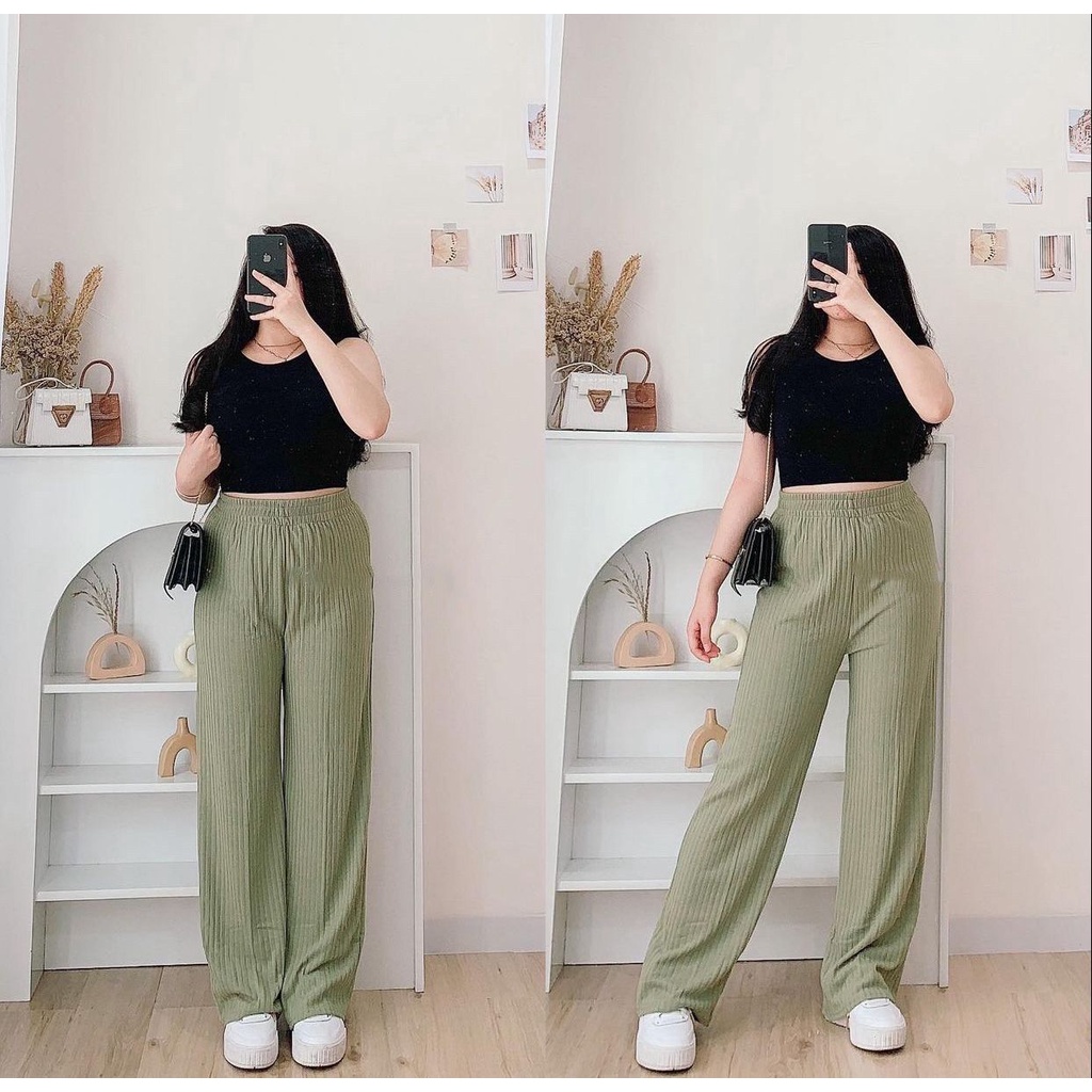 1KG MUAT 4PCS | APRIL KULOT KNIT KOREAN STYLE HITS OOTD SELEBGRAM FASHION GROSIR WANITA TERMURAH