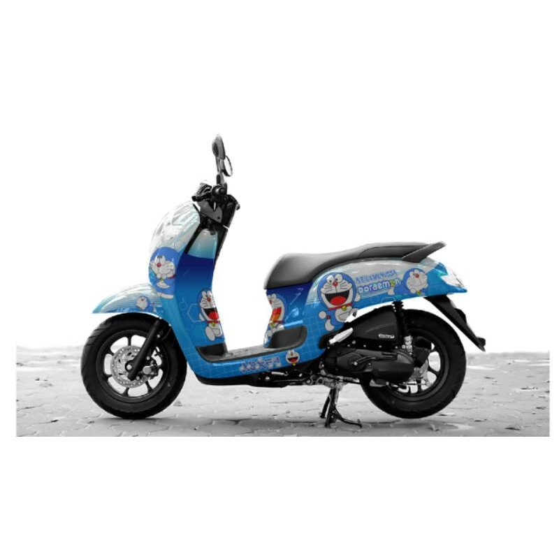 decal stiker scoopy 2017 - 2020 doraemon fullbody full blok