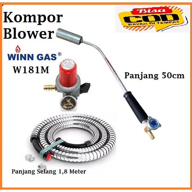 Kompor Gas Blower Kompor Bakar Free Selang Paket Regulator W181M