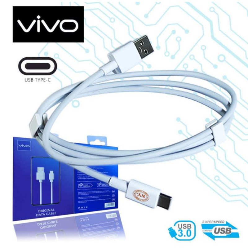 KABEL DATA KABEL CHARGER VIVO TYPE C CABLE CAS