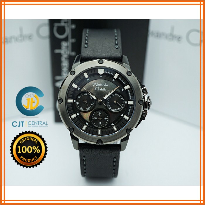 ALEXANDRE CHRISTIE AC 6416 FULL BLACK WANITA. GARANSI RESMI 1TAHUN