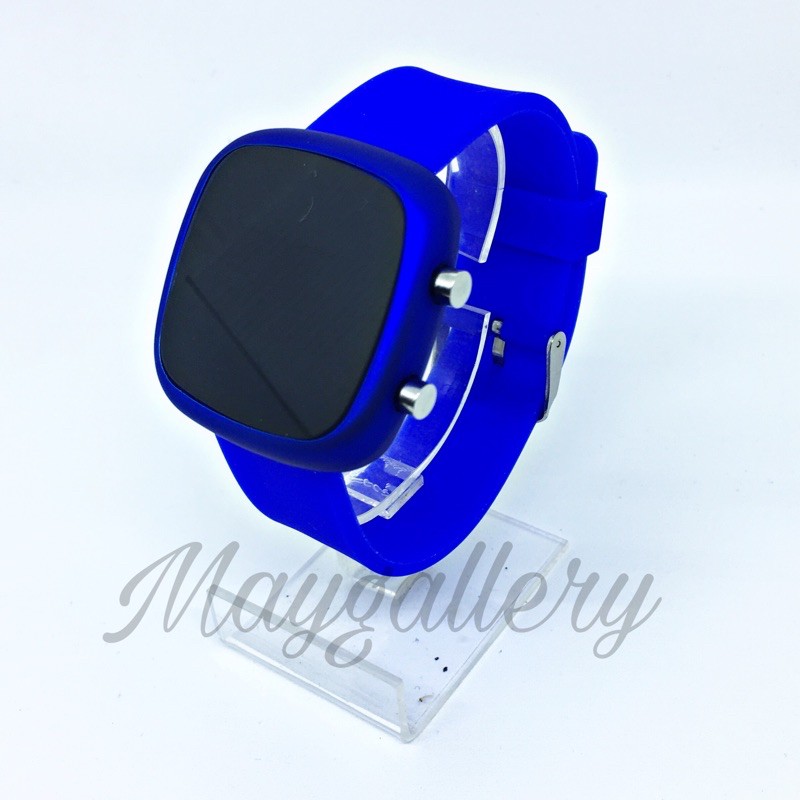 Jam Tangan Led Watch Oval (Free Gift)-Biru tua