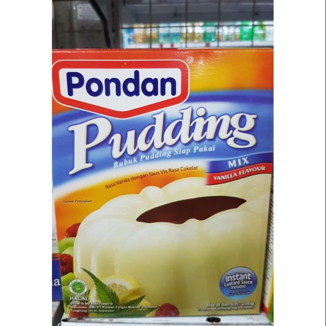 

PONDAN pudding siap pakai - Vanilla / vanila - with custard sauce 200 gr