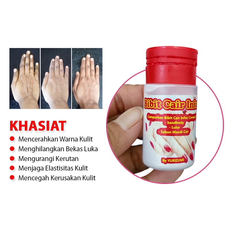 Hope Store - Bibit Cair Infus Pemutih Badan Pemutih Kulit Seluruh Tubuh Penghilang Bekas Koreng 1pcs