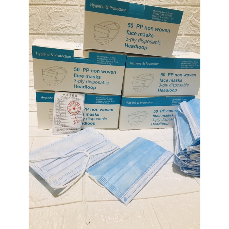 HIJAB DISPO BIRU 1BOX ISI 50pcs