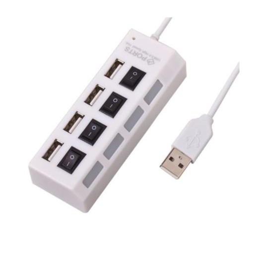 Usb 2.0 hub 4 port switch on-off led 480Mbps - Terminal usb2.0 4 slot saklar