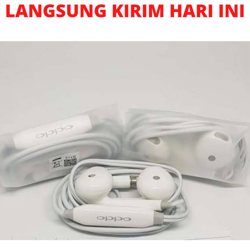 Headset OPPO Hp All tipe Hf Earphone Ori copotan Stereo A37 A39 A83 F1 F3 F5 F7 F9 F11