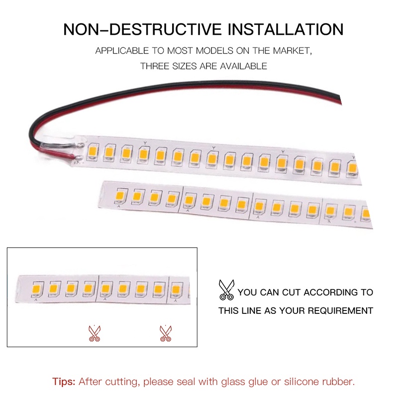 2buahbuah Lampu Indikator Spion Mobil DRL Streamer Strip Mengalir Sein Lampu LED Sumber Cahaya Mobil Sein Untuk Mobil