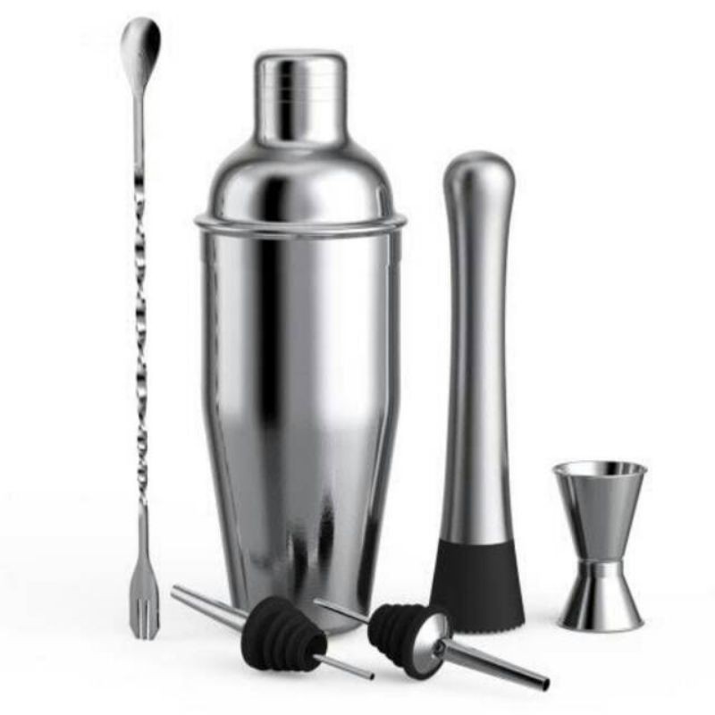 6 IN 1 BARTENDER BAR SET COCKTAIL SHAKER 750 ml / MILK SHAKER / PENGOCOK MINUMAN