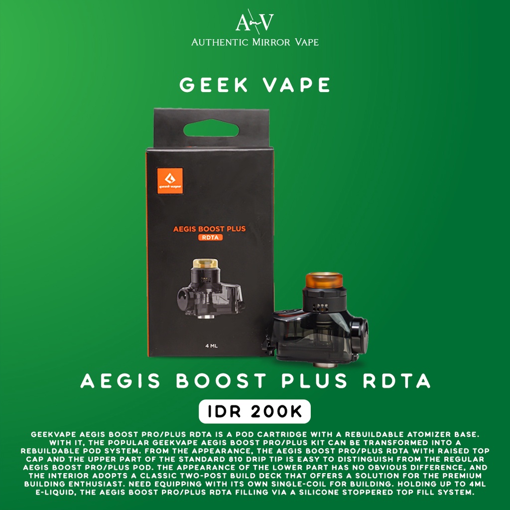 Jual RDTA Aegis Boost PRO / PLUS by Geekvape RBA RDTA CC Shopee