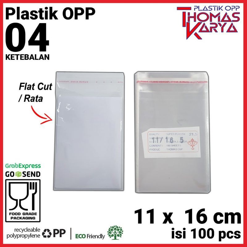 11x16 CM Plastik OPP TEBAL | Plastik OPP Seal | Plastik Kaca | Plastik OPP Lem