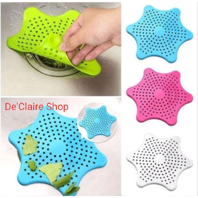 Saringan Wastafel bintang /  Penutup Lubang Saluran Air //Anti Sumbat Kamar Mandi