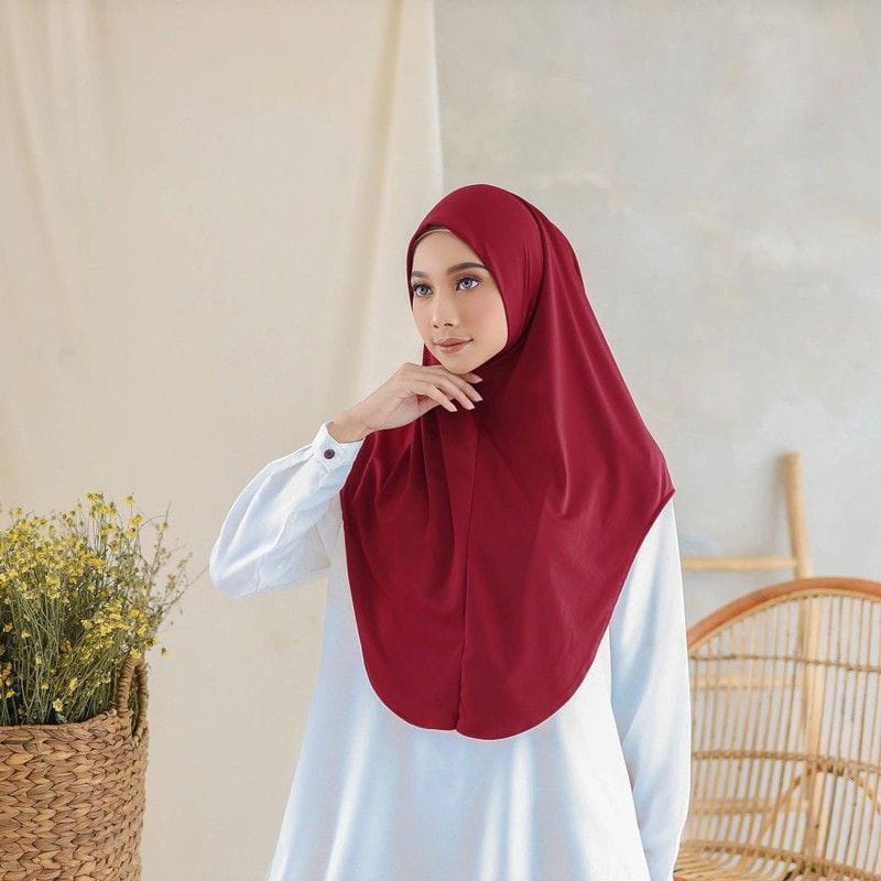 Bergo Hamidah Non Pet Jersey Instan Non Pad Daily Jersey