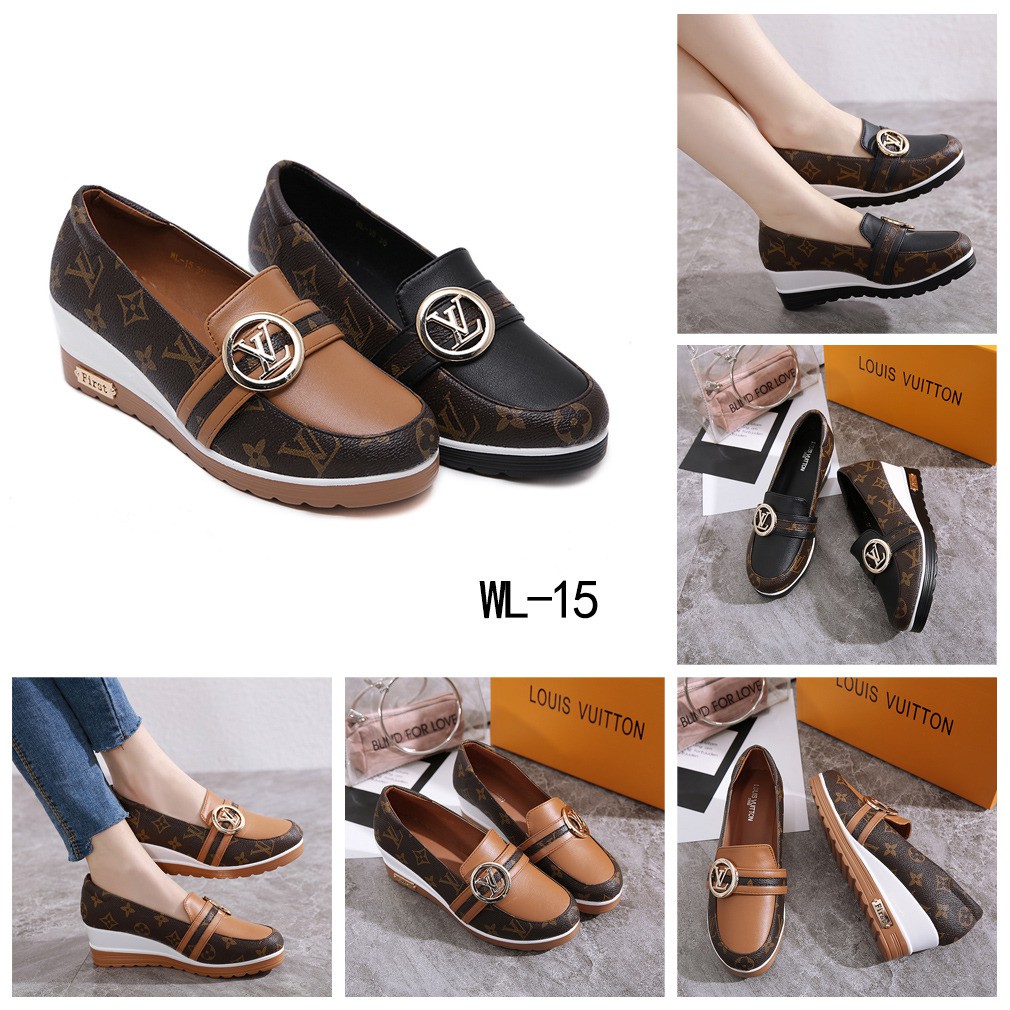 Sepatu LOUIS VUITTON WL-15 QWE 50 Sepatu batam impor reseller murah wedges sport cantik sneakers