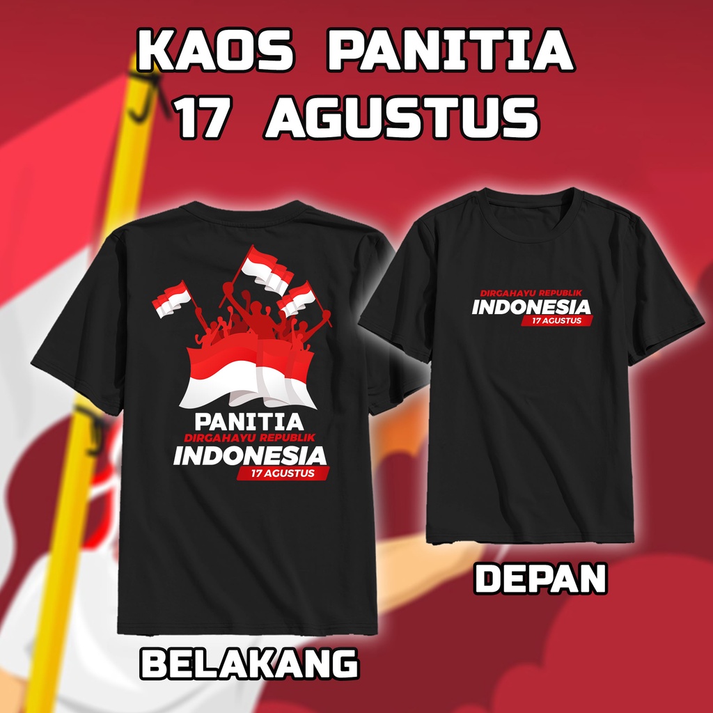 KAOS HUT RI KE 77 TULISAN / KAOS DEWASA, KAOS ANAK ANAK KOMUNITAS / KAOS UNTUK PRIA DAN WANITA / KAO
