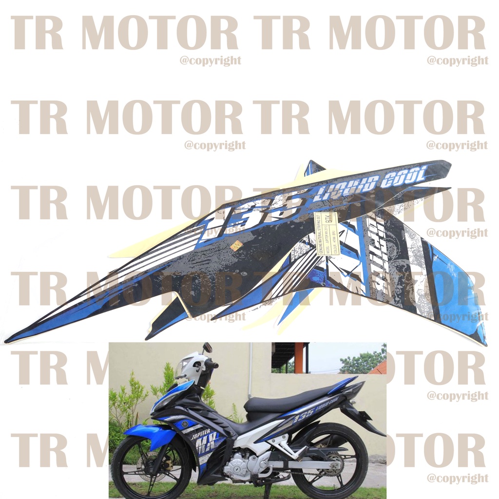 Stiker Motor Jupiter MX 135 2013 Sticker Striping Lis Full Set Motor