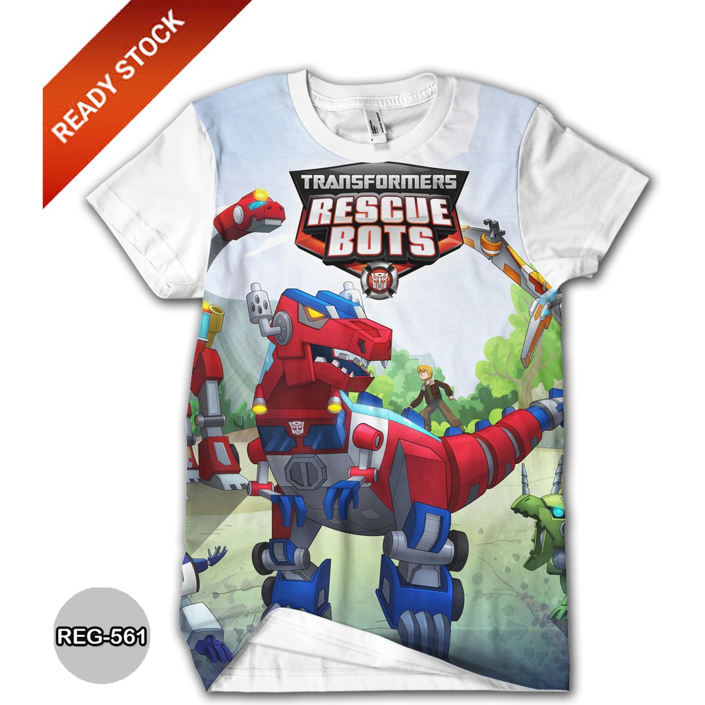Kaos Transformers Rescue Bots 3D Baju Anak Rescue Bots Kartun TV #REG-561