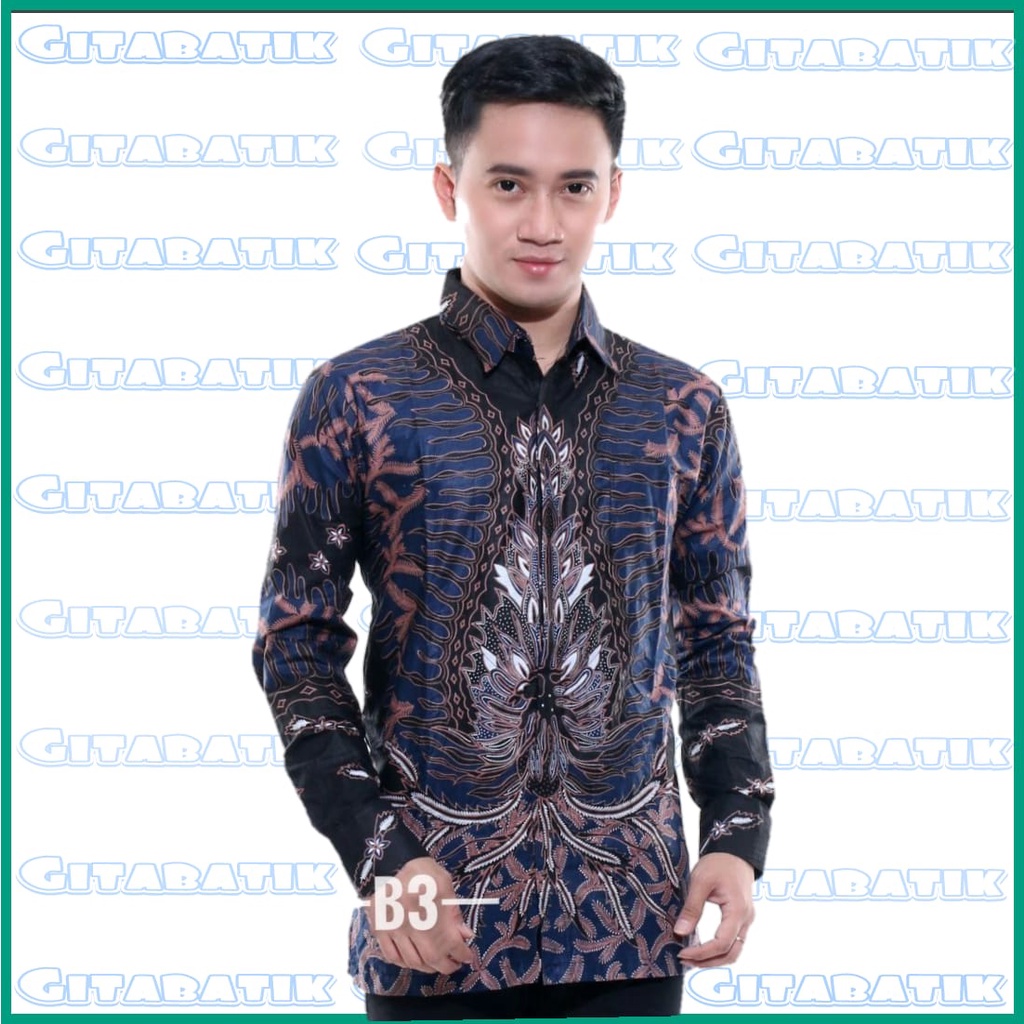 Gitabatik - Kemeja Batik Pria Lengan Panjang Motif Pekalongan