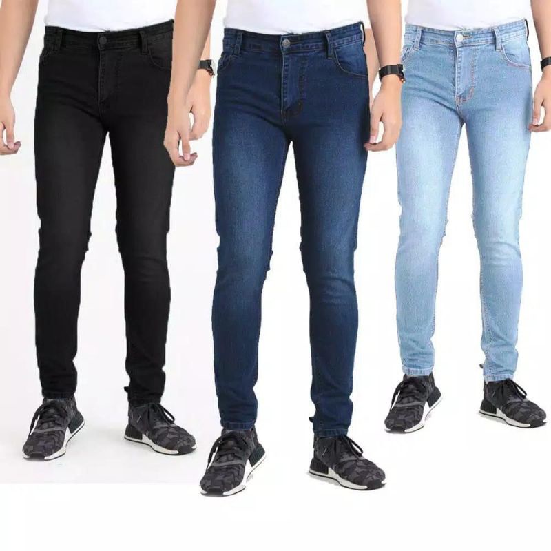 Celana Jeans Pria Panjang Slim fit Skinny Levis Hitam Pensil Reguler Jumbo
