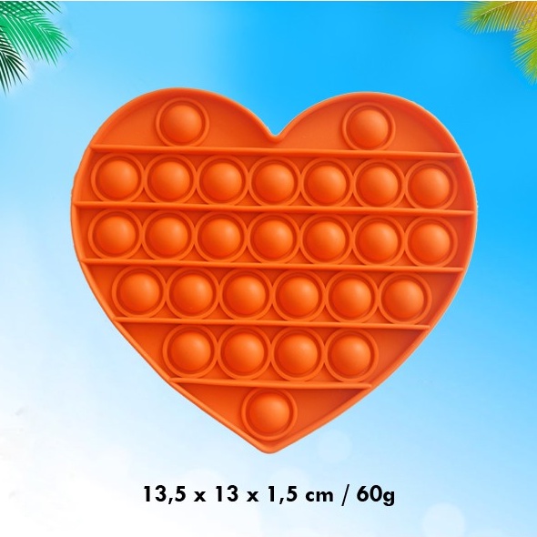 Feel Color Pop it Mainan Anak Bubble Gelembung Love Toy Fidget Spinner Popit Rainbow Unicorn Hati Pelangi-4