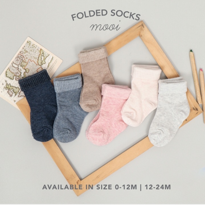 Makassar ! Mooi Kaos Kaki Bayi Folded Socks