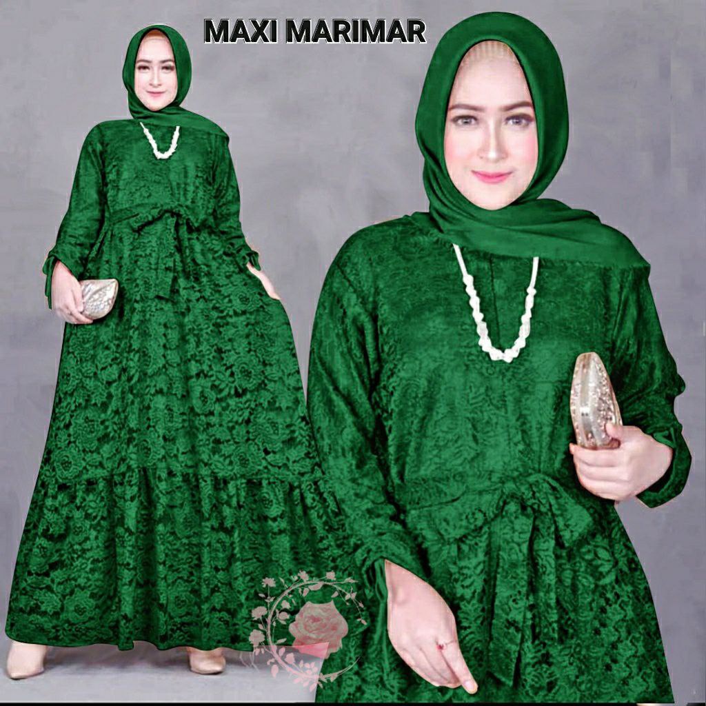 MX MARIMAR BRUKAT ORIGINAL L / XL  ORIGINAL GAMIS DRESS PESTA MEWAH TERLARIS TERBARU