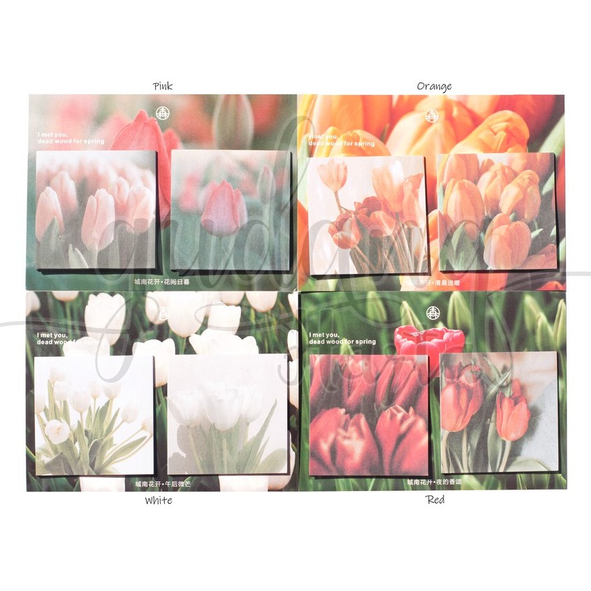 Sticky Notes Tulip Set Memo Lucu DIY Scrapbook GH 301367