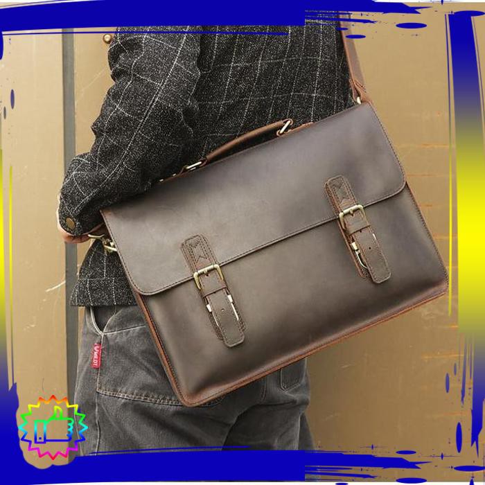 Tas Kulit Asli Tas Selempang Kulit Asli Tas Kerja Vintage By Napoleon Produk Berkwalitas