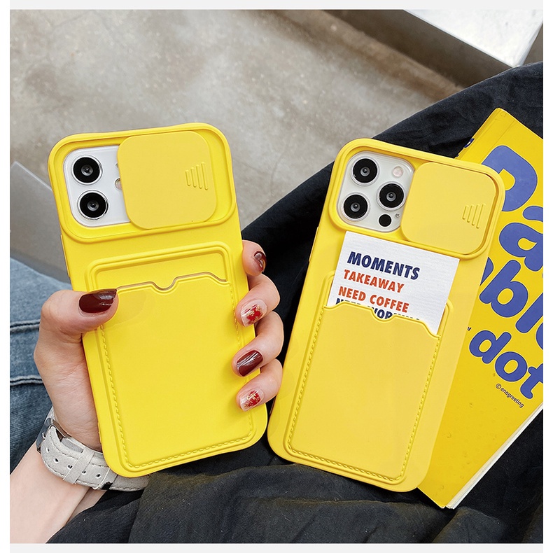 Case Bahan Silikon Dengan Holder Kartu Untuk Iphone 14 Pro max 13 12 Promax 11 Pro xs max 13 12 Pro max 11 Pro max xs max