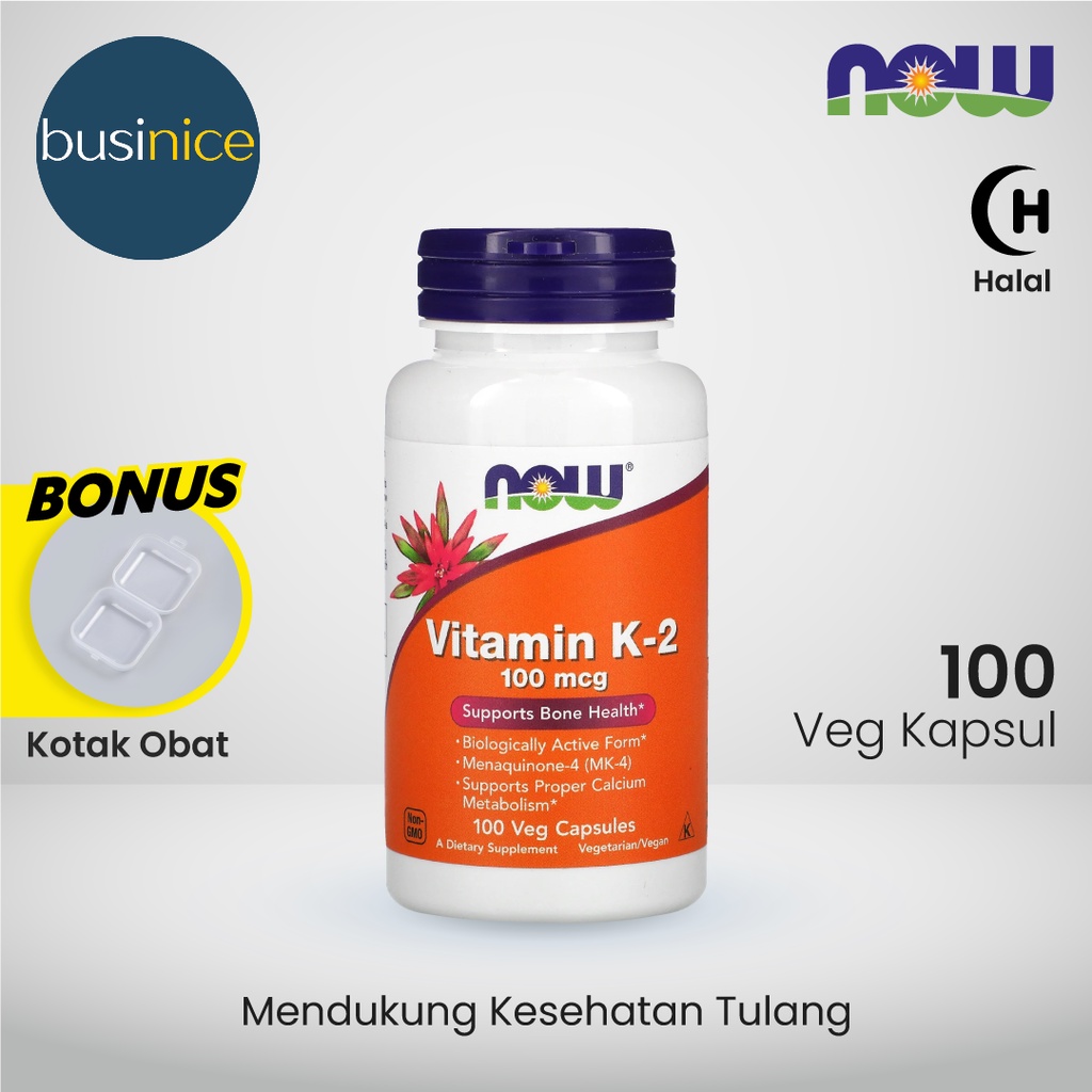 Now Foods Vitamin K2 100mcg 100 Veg Capsules