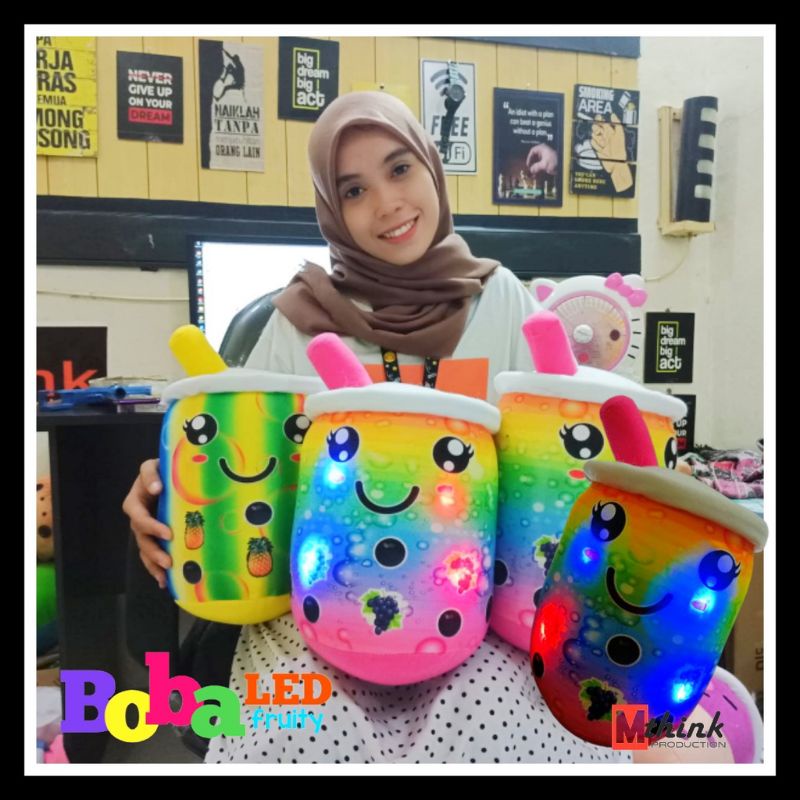 BONEKA BOBA LED NYALA RAINBOW MEDAN