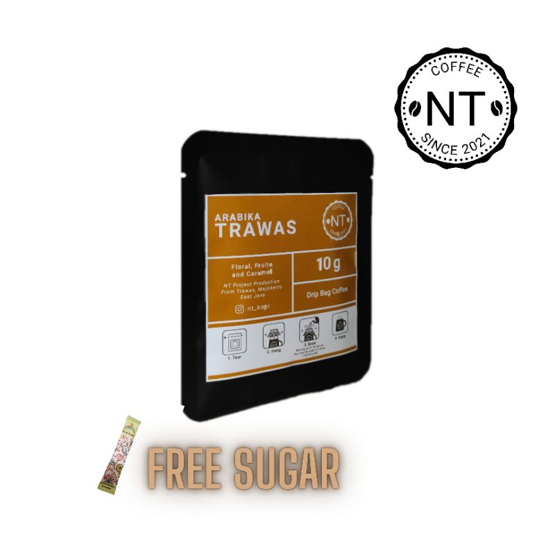 

KOPI ARABIKA DRIP BAG (BONUS GULA) | ASLI KOPI TRAWAS | NT COFFEE