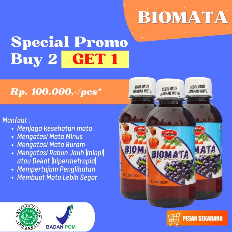 Madu BIOMATA terapi  mata minus, katarak, glukoma