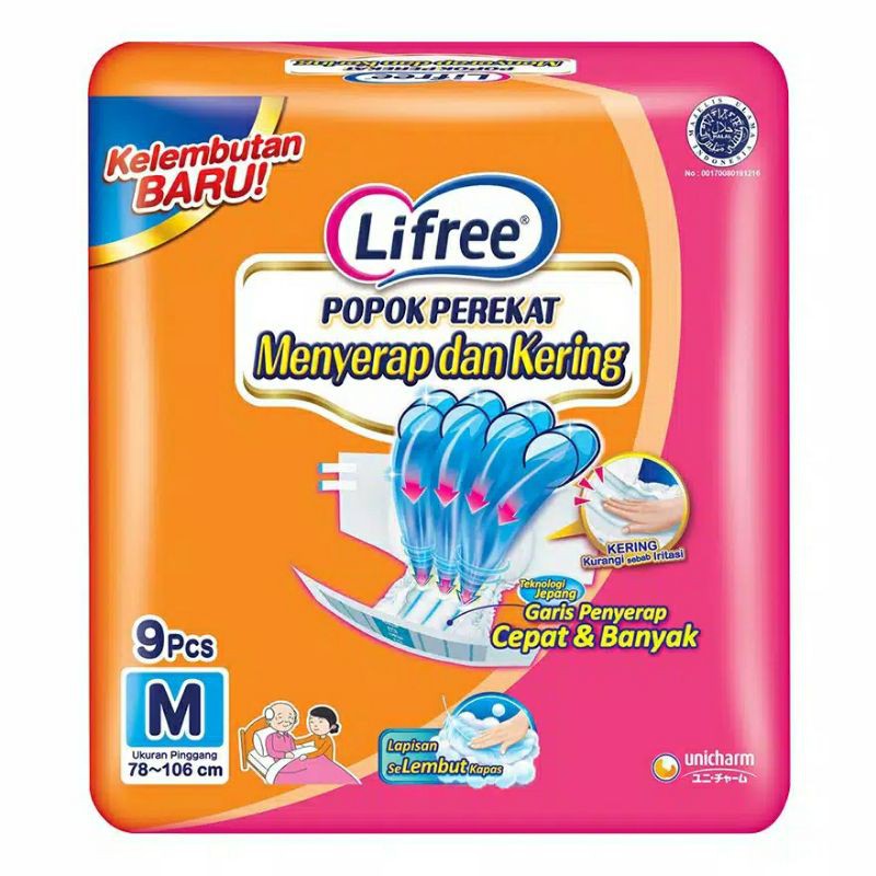 Lifree Popok Dewasa Ukuran M9pcs