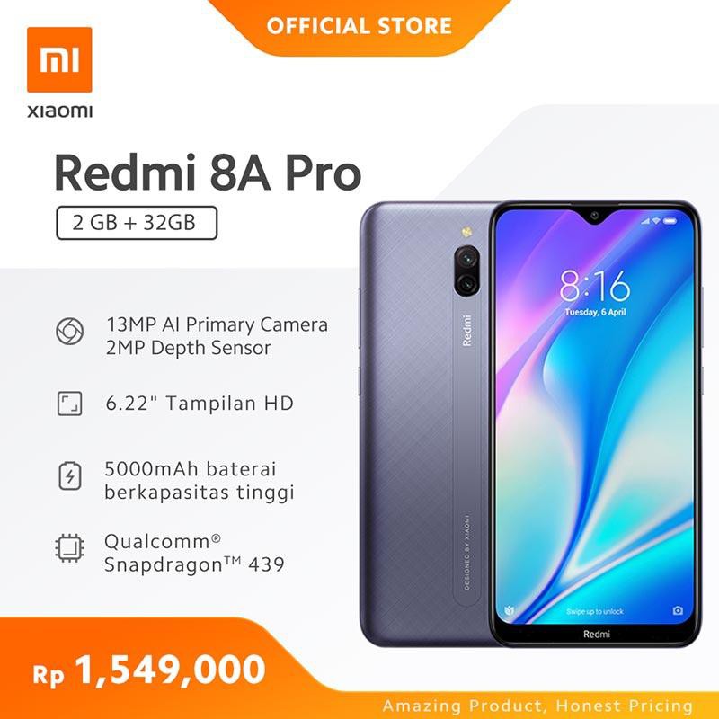 Xiaomi Redmi 8a Pro 2gb 32gb Garansi Resmi Shopee Indonesia