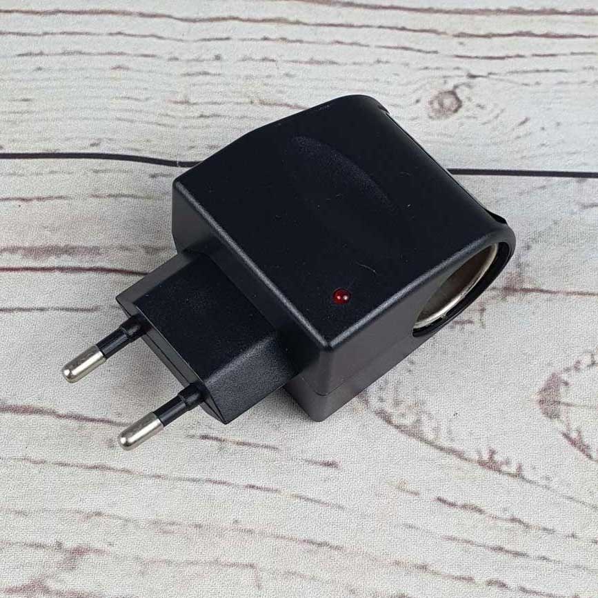 Car Charger Switch EU Plug 12 V 500 MA - KYA000109 - Black