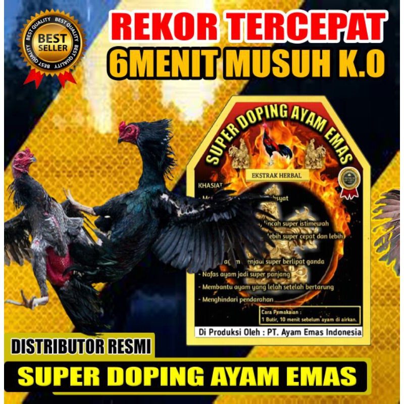 SUPER DOPING MULTIVITAMIN SUPLEMEN JAMU HERBAL DOPING AYAM EMAS