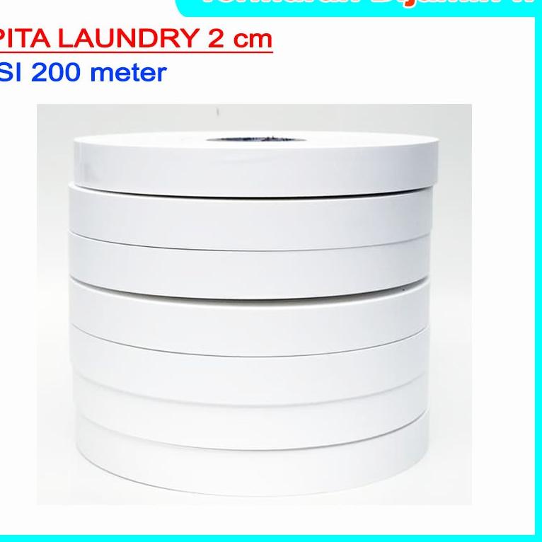 

[DISCOUNT AZV45] PITA LAUNDRY TAFFETA LABEL PENANDA ROLL KAIN KERTAS 20 mm 2 cm 200 meter Ready Stock