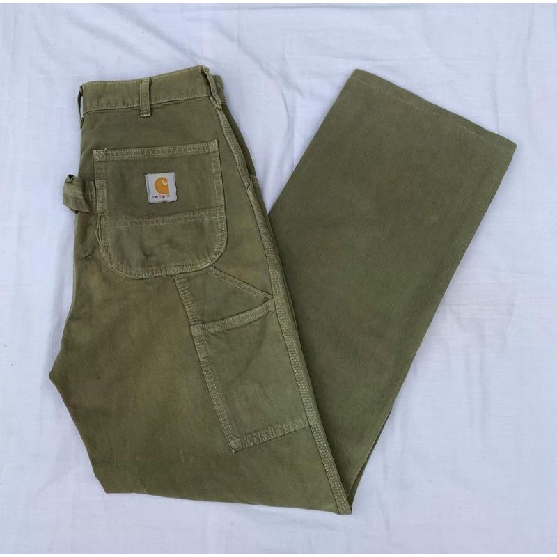 Carhartt carpenter pants green second