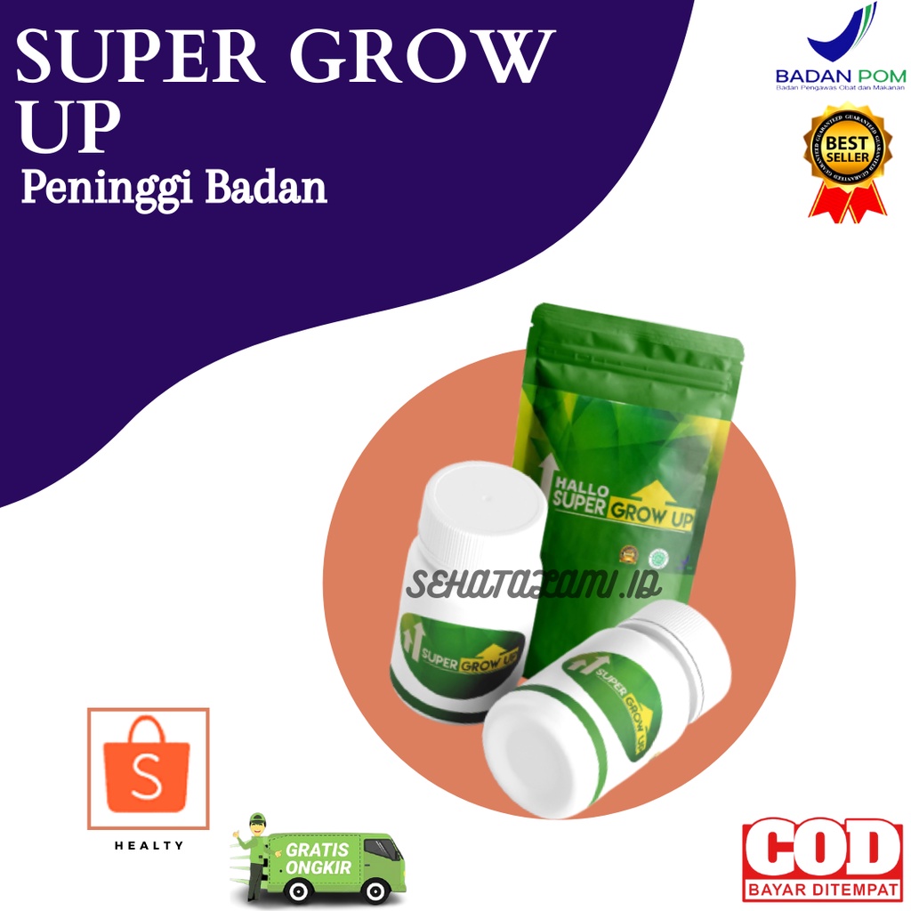 

[COD TERLARIS] Super Grow Up Peninggi Badan Kalsium Susu Peninggi by Sehat Alami