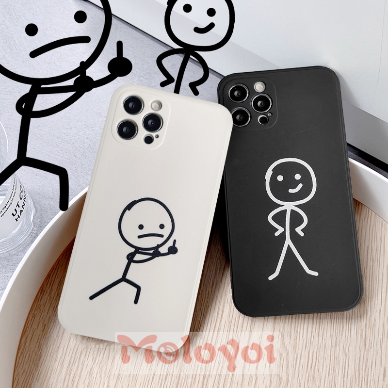 Case Motif Stickman Untuk Oppo A54 A95 A94 A16 A52 A92 A33 A53 A15 A12E A5S A74 A3S A95 A11 A9