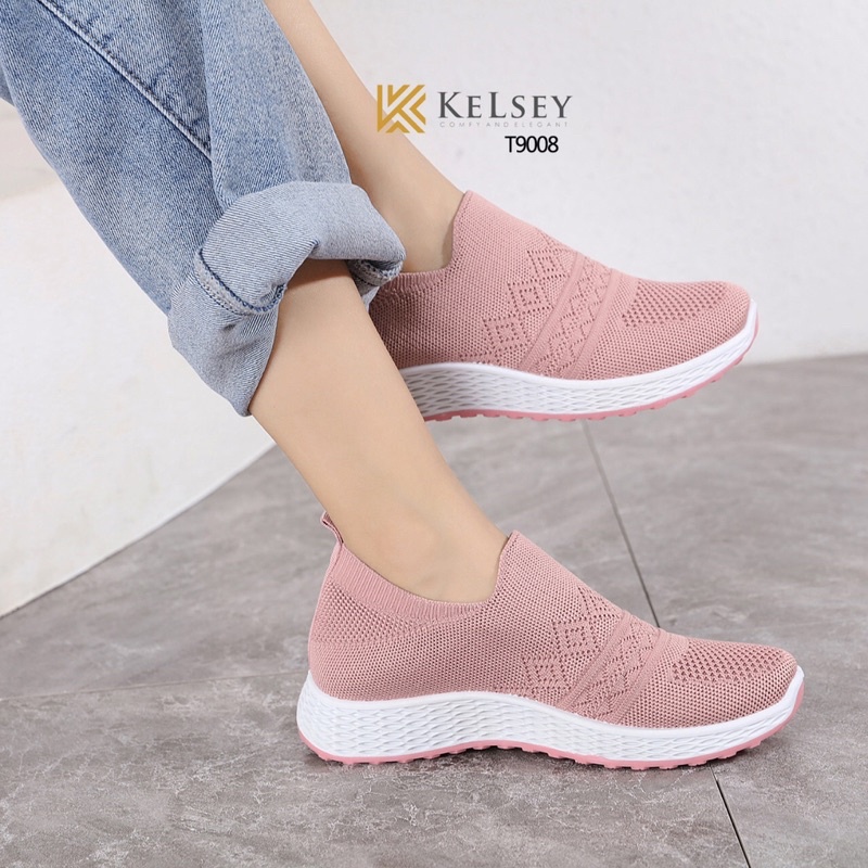 Kelsey Sepatu Flyknit Shoes wanita T9008