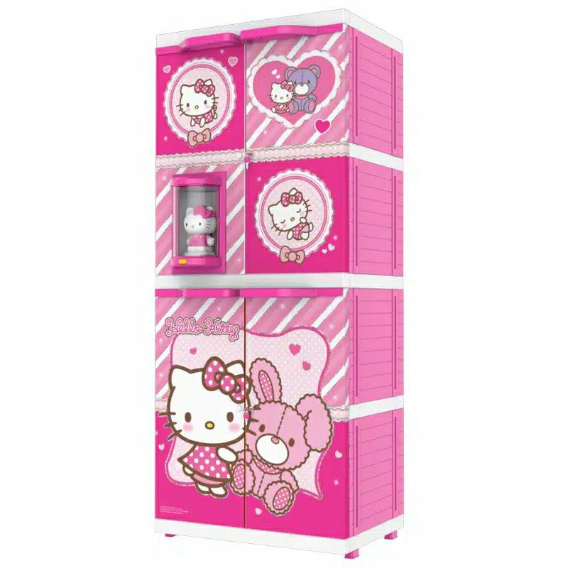 Lemari Plastik Karakter + Boneka Merk Naiba