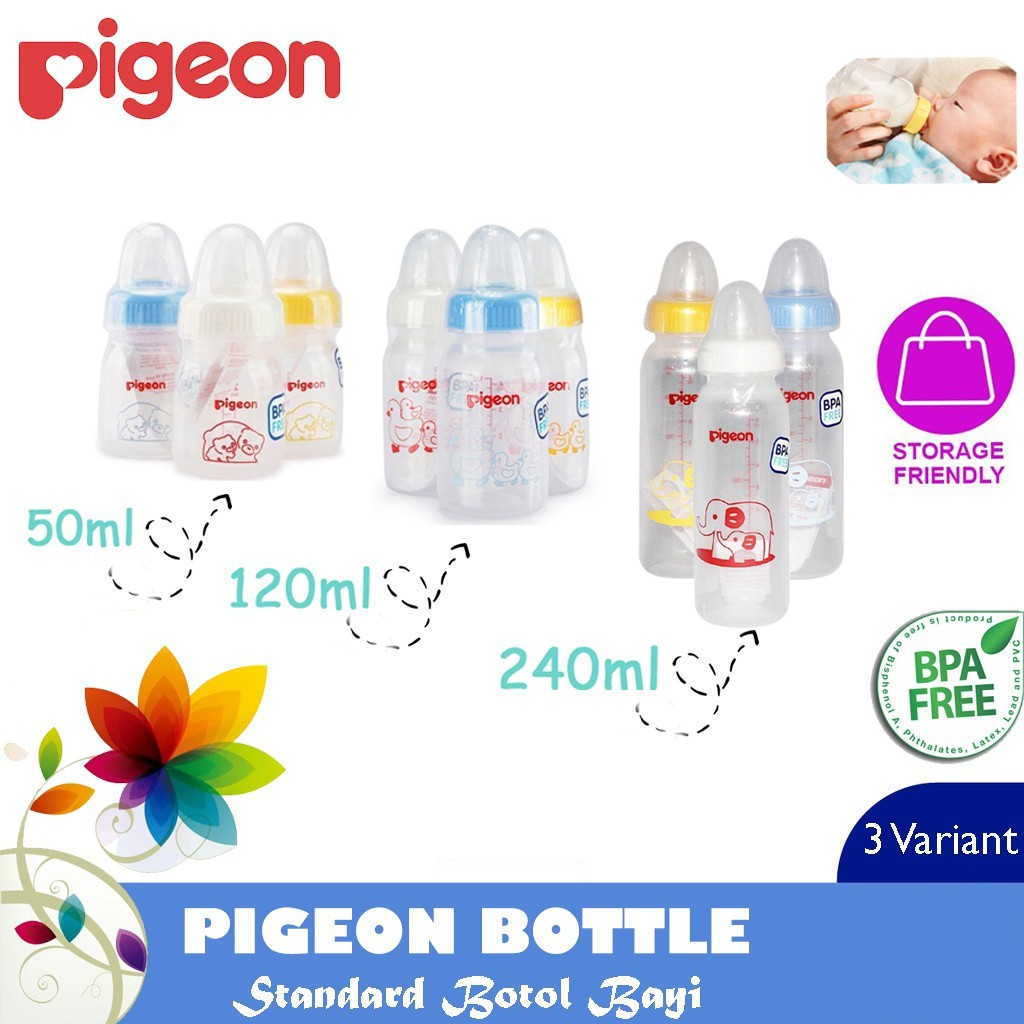 BOTOL SUSU BAYI PIGEON DOT SUSU/120ml/240ml BOTOL SUSU HUKI