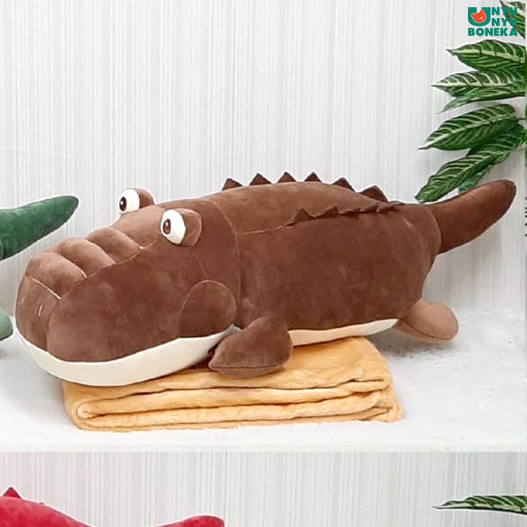 Boneka Bantal Selimut Buaya Crocodile Animal Balmut 3 in 1