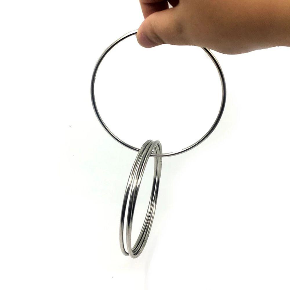 Mxbeauty Cincin Ajaib Magic Tools 4pcs Mainan Bermain Trik Sulap Magic Linking Hoops Alat Peraga Sulap Magic Iron Hoops