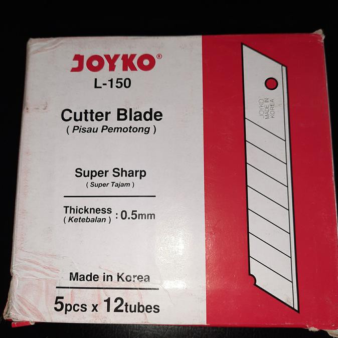 

[[BISA COD]] ISI CUTTER BESAR L-150 JOYKO/KENKO isi 12 kotak putih