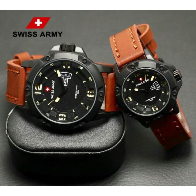 Terpopuler Jam Tangan Couple Swiss Army - Cokelat