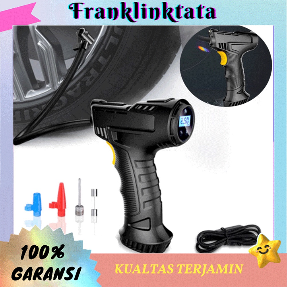 FLASH SALE! Pompa Ban Mobil Truk Motor Elektrik Cek Tekanan Angin Digital pompa elektrik Pompa Udara Mobil Portabel Mini Ban Mobil Pintar Tampilan Digital Pompa Inflator Listrik Pompa Udara* Barang spot